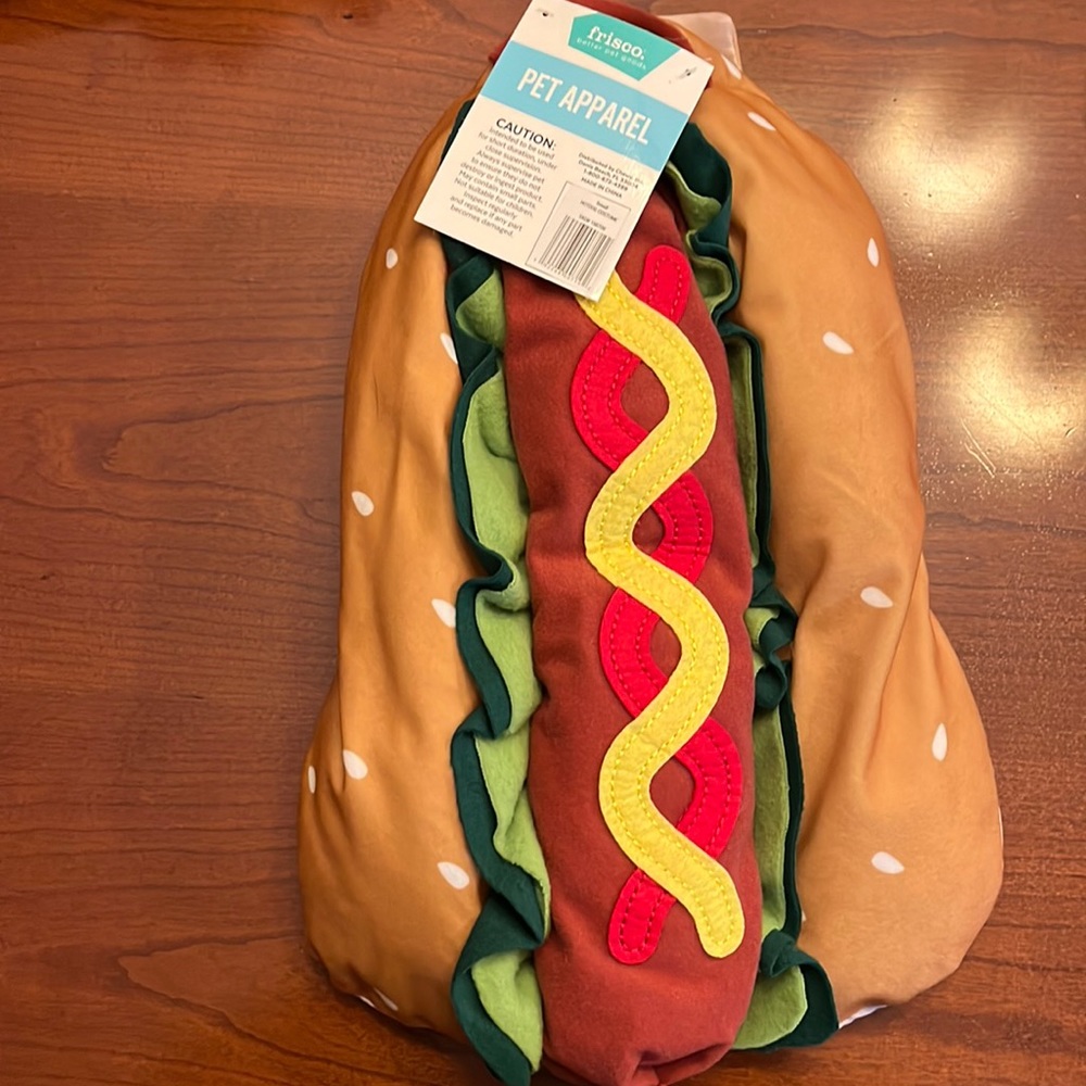 🩻NWT hot dog Halloween costume size small that is velcro under the belly